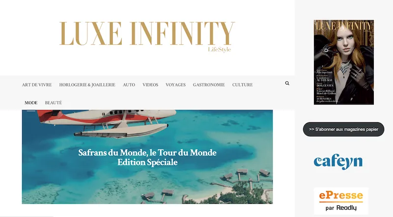 Luxer Infinity Edition Speciale tour du monde luxe