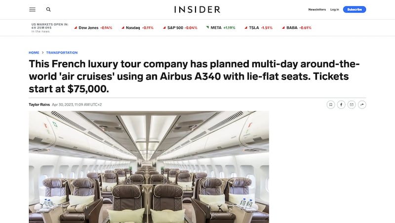Business Insider French luxury world tour 