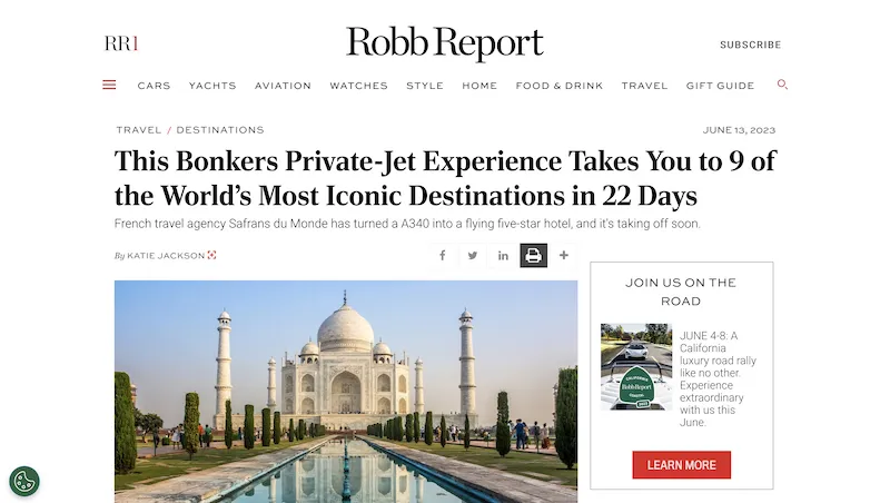 Robb Report Luxury World Tour 