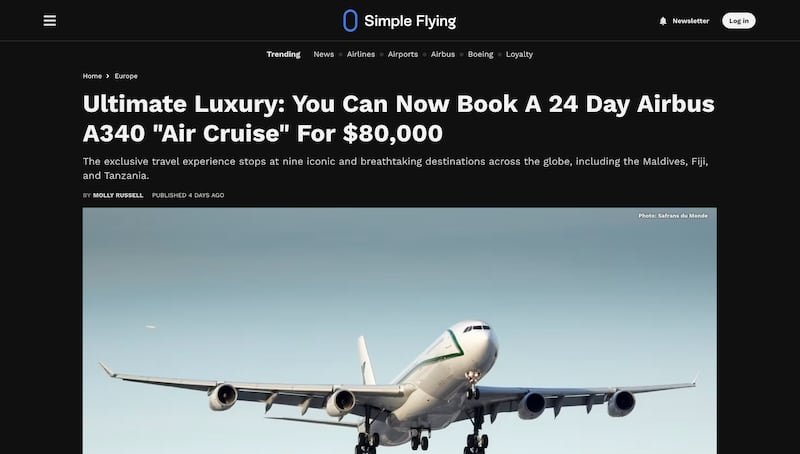 Simple Flying Ultimate Luxury